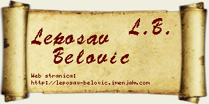 Leposav Belović vizit kartica